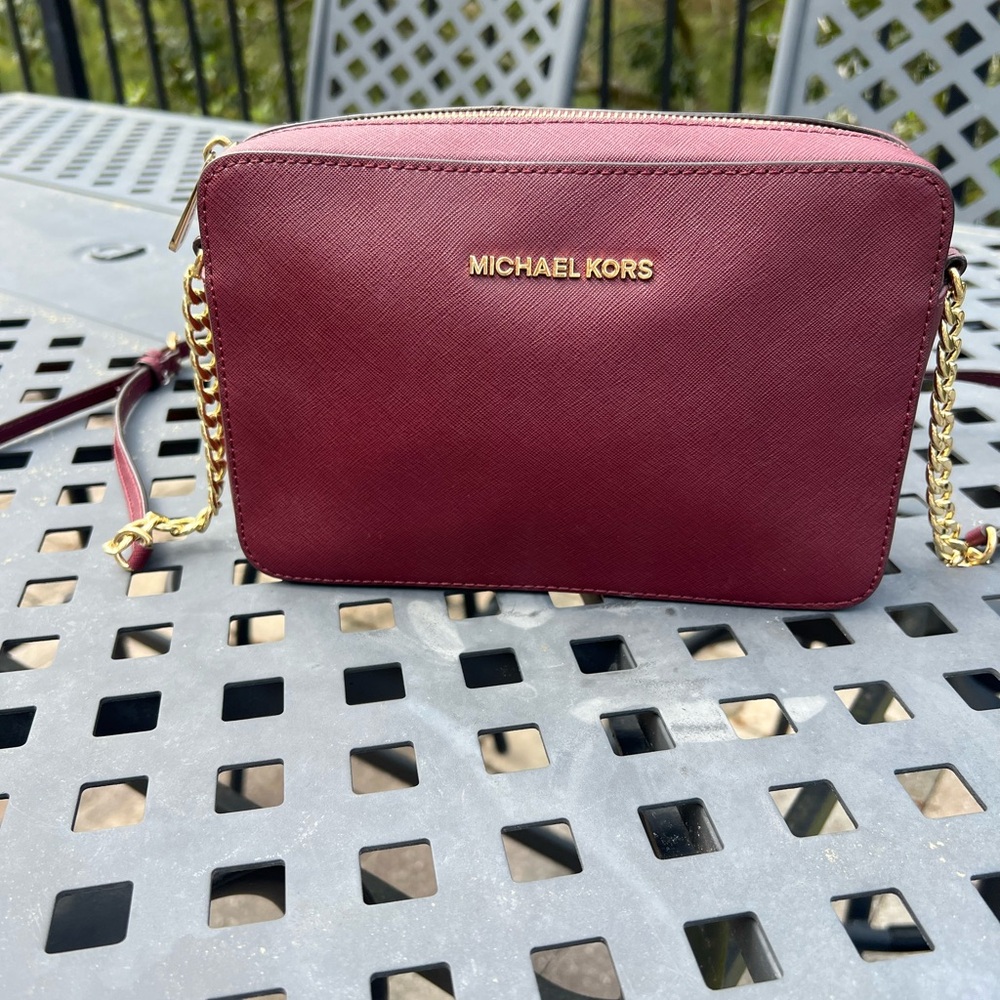 Michael Kors Burgundy Crossbody Bag - Picture 2 of 8